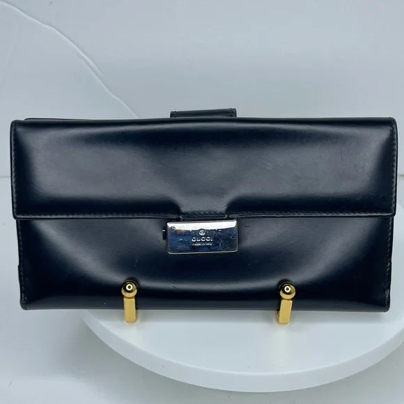 Authentic Gucci Long Wallet Black leather - Picture 1 of 9